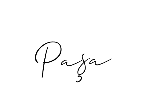 Design your own signature with our free online signature maker. With this signature software, you can create a handwritten (Allison_Script) signature for name Paşa. Paşa signature style 2 images and pictures png