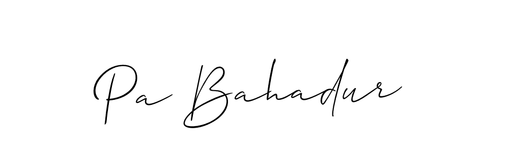 How to Draw Pa Bahadur signature style? Allison_Script is a latest design signature styles for name Pa Bahadur. Pa Bahadur signature style 2 images and pictures png