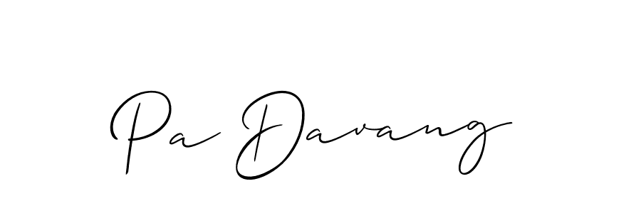 Design your own signature with our free online signature maker. With this signature software, you can create a handwritten (Allison_Script) signature for name Pa Davang. Pa Davang signature style 2 images and pictures png