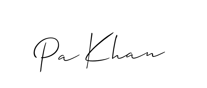 if you are searching for the best signature style for your name Pa Khan. so please give up your signature search. here we have designed multiple signature styles  using Allison_Script. Pa Khan signature style 2 images and pictures png