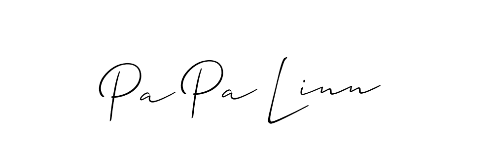 Also we have Pa Pa Linn name is the best signature style. Create professional handwritten signature collection using Allison_Script autograph style. Pa Pa Linn signature style 2 images and pictures png