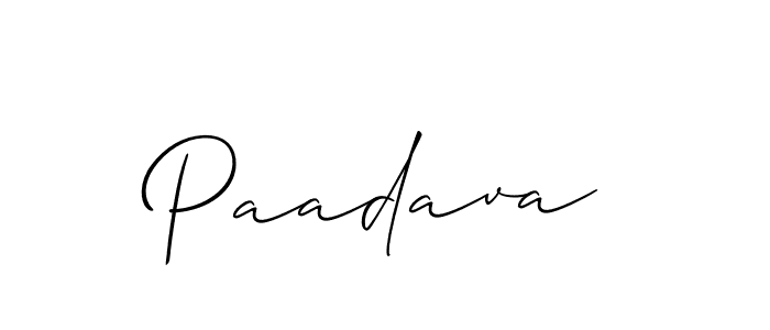 How to make Paadava signature? Allison_Script is a professional autograph style. Create handwritten signature for Paadava name. Paadava signature style 2 images and pictures png