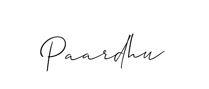 Similarly Allison_Script is the best handwritten signature design. Signature creator online .You can use it as an online autograph creator for name Paardhu. Paardhu signature style 2 images and pictures png