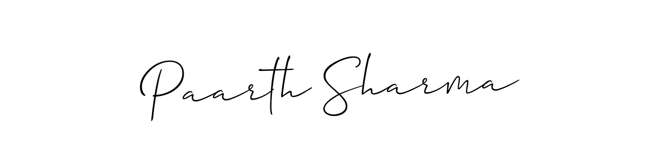 You should practise on your own different ways (Allison_Script) to write your name (Paarth Sharma) in signature. don't let someone else do it for you. Paarth Sharma signature style 2 images and pictures png