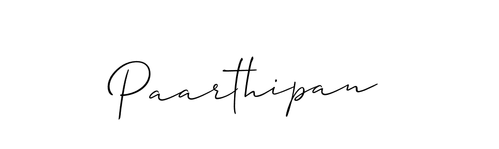 Make a beautiful signature design for name Paarthipan. With this signature (Allison_Script) style, you can create a handwritten signature for free. Paarthipan signature style 2 images and pictures png