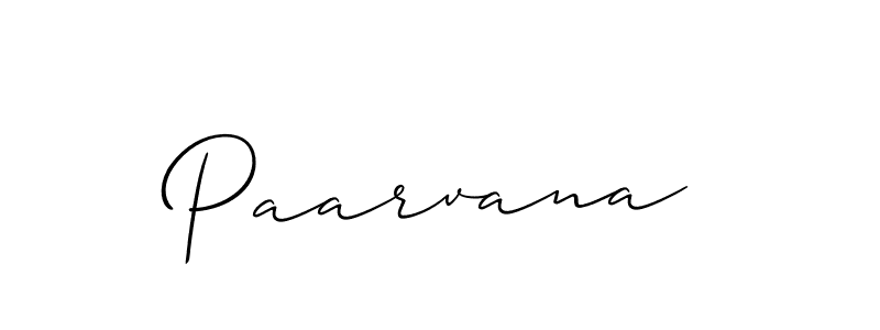 Paarvana stylish signature style. Best Handwritten Sign (Allison_Script) for my name. Handwritten Signature Collection Ideas for my name Paarvana. Paarvana signature style 2 images and pictures png