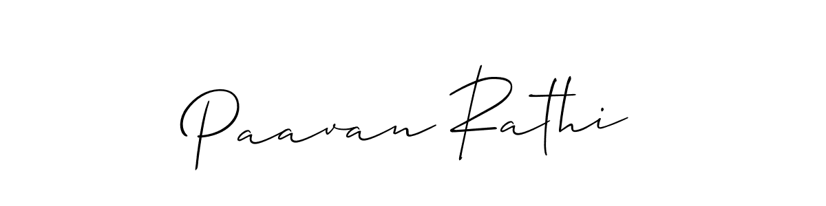 Make a short Paavan Rathi signature style. Manage your documents anywhere anytime using Allison_Script. Create and add eSignatures, submit forms, share and send files easily. Paavan Rathi signature style 2 images and pictures png