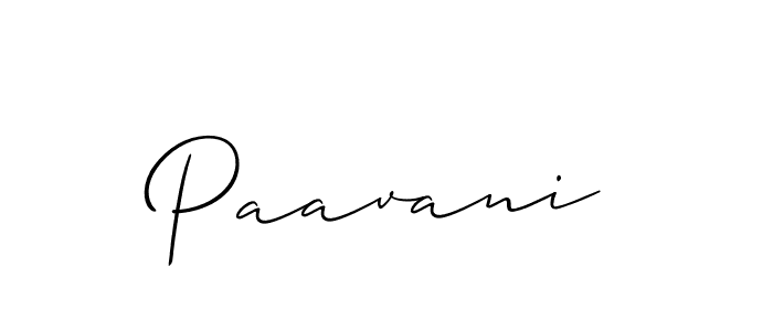 Create a beautiful signature design for name Paavani. With this signature (Allison_Script) fonts, you can make a handwritten signature for free. Paavani signature style 2 images and pictures png