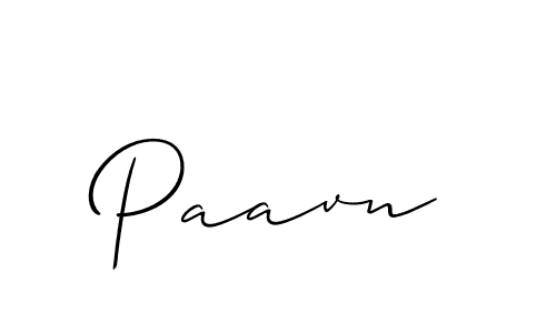 Paavn stylish signature style. Best Handwritten Sign (Allison_Script) for my name. Handwritten Signature Collection Ideas for my name Paavn. Paavn signature style 2 images and pictures png