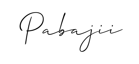 Practice writing Pabajii with the flow of Allison_Script lettering. A fantastic source of inspiration for developing your personal signature style. Pabajii signature style 2 images and pictures png