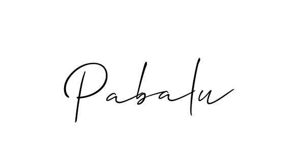 Create a beautiful signature design for name Pabalu. With this signature (Allison_Script) fonts, you can make a handwritten signature for free. Pabalu signature style 2 images and pictures png