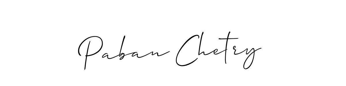 Design your own signature with our free online signature maker. With this signature software, you can create a handwritten (Allison_Script) signature for name Paban Chetry. Paban Chetry signature style 2 images and pictures png