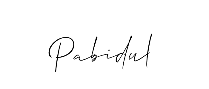 It looks lik you need a new signature style for name Pabidul. Design unique handwritten (Allison_Script) signature with our free signature maker in just a few clicks. Pabidul signature style 2 images and pictures png