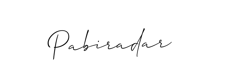 It looks lik you need a new signature style for name Pabiradar. Design unique handwritten (Allison_Script) signature with our free signature maker in just a few clicks. Pabiradar signature style 2 images and pictures png