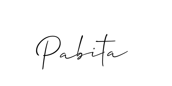 You should practise on your own different ways (Allison_Script) to write your name (Pabita) in signature. don't let someone else do it for you. Pabita signature style 2 images and pictures png