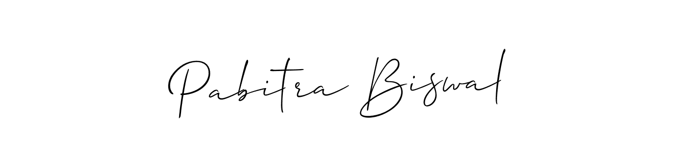 How to make Pabitra Biswal name signature. Use Allison_Script style for creating short signs online. This is the latest handwritten sign. Pabitra Biswal signature style 2 images and pictures png