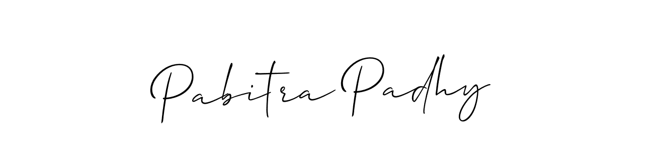 The best way (Allison_Script) to make a short signature is to pick only two or three words in your name. The name Pabitra Padhy include a total of six letters. For converting this name. Pabitra Padhy signature style 2 images and pictures png