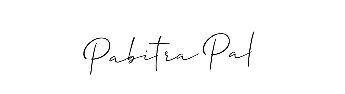 How to make Pabitra Pal name signature. Use Allison_Script style for creating short signs online. This is the latest handwritten sign. Pabitra Pal signature style 2 images and pictures png