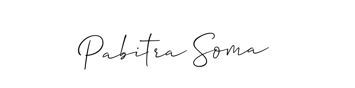 How to make Pabitra Soma signature? Allison_Script is a professional autograph style. Create handwritten signature for Pabitra Soma name. Pabitra Soma signature style 2 images and pictures png