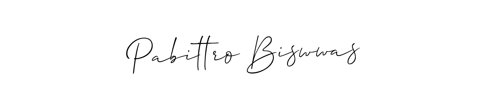 Use a signature maker to create a handwritten signature online. With this signature software, you can design (Allison_Script) your own signature for name Pabittro Biswwas. Pabittro Biswwas signature style 2 images and pictures png