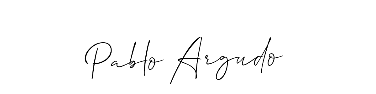 The best way (Allison_Script) to make a short signature is to pick only two or three words in your name. The name Pablo Argudo include a total of six letters. For converting this name. Pablo Argudo signature style 2 images and pictures png