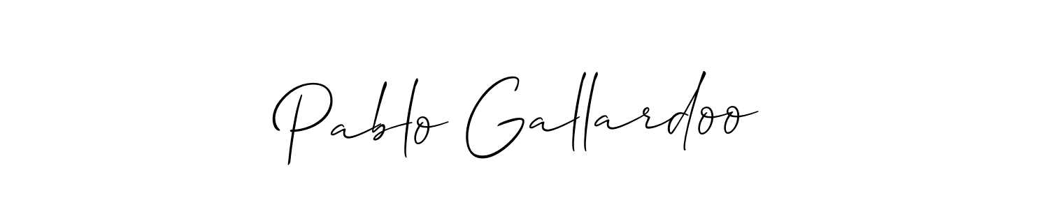 Use a signature maker to create a handwritten signature online. With this signature software, you can design (Allison_Script) your own signature for name Pablo Gallardoo. Pablo Gallardoo signature style 2 images and pictures png
