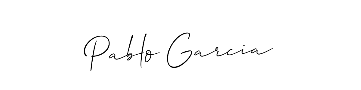 Use a signature maker to create a handwritten signature online. With this signature software, you can design (Allison_Script) your own signature for name Pablo Garcia. Pablo Garcia signature style 2 images and pictures png