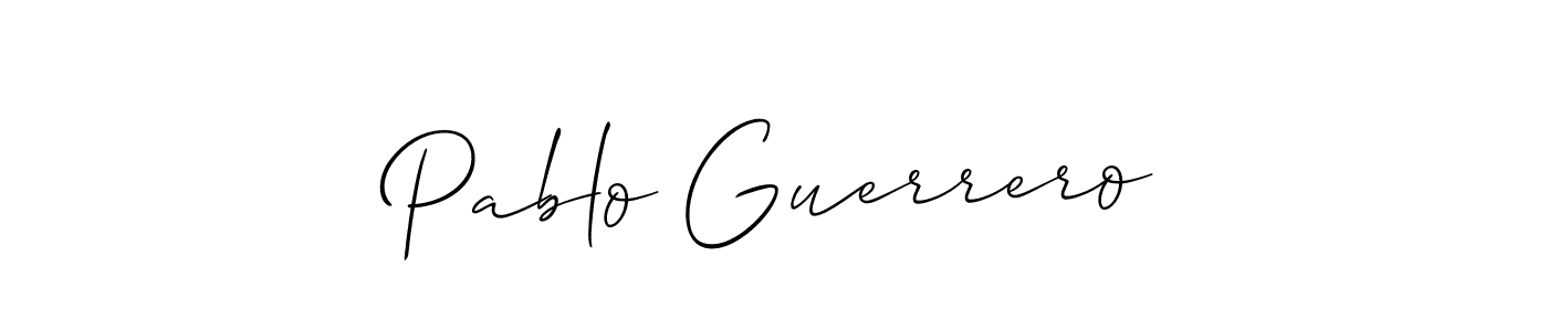 The best way (Allison_Script) to make a short signature is to pick only two or three words in your name. The name Pablo Guerrero include a total of six letters. For converting this name. Pablo Guerrero signature style 2 images and pictures png