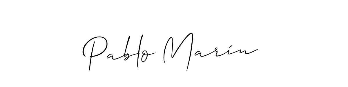 Make a beautiful signature design for name Pablo Marín. With this signature (Allison_Script) style, you can create a handwritten signature for free. Pablo Marín signature style 2 images and pictures png