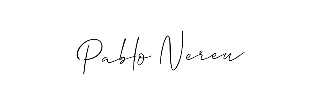 You should practise on your own different ways (Allison_Script) to write your name (Pablo Nereu) in signature. don't let someone else do it for you. Pablo Nereu signature style 2 images and pictures png