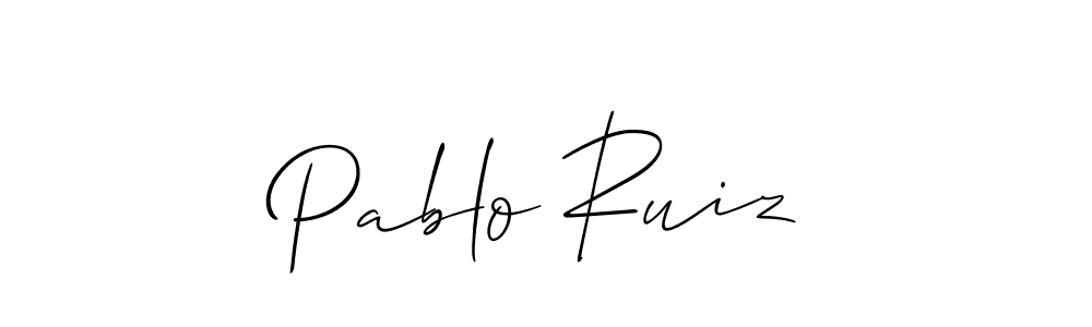 You should practise on your own different ways (Allison_Script) to write your name (Pablo Ruiz) in signature. don't let someone else do it for you. Pablo Ruiz signature style 2 images and pictures png