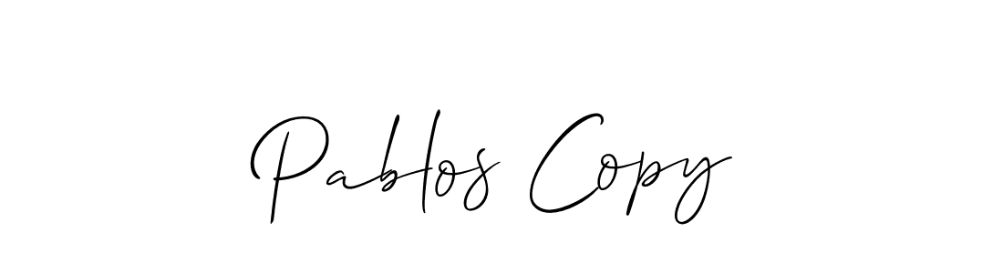 You should practise on your own different ways (Allison_Script) to write your name (Pablos Copy) in signature. don't let someone else do it for you. Pablos Copy signature style 2 images and pictures png