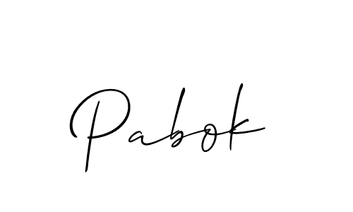 Create a beautiful signature design for name Pabok. With this signature (Allison_Script) fonts, you can make a handwritten signature for free. Pabok signature style 2 images and pictures png
