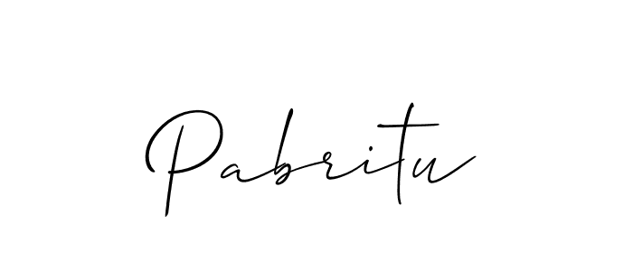 Create a beautiful signature design for name Pabritu. With this signature (Allison_Script) fonts, you can make a handwritten signature for free. Pabritu signature style 2 images and pictures png