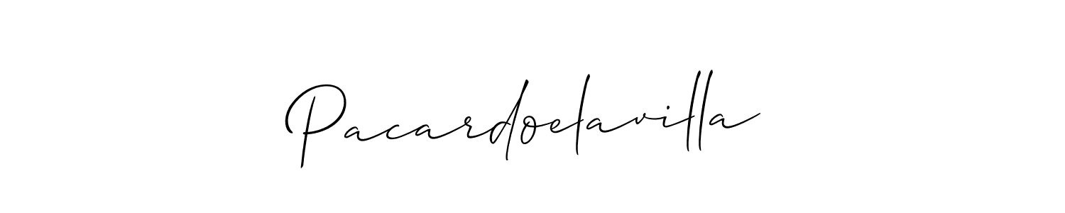How to make Pacardoelavilla name signature. Use Allison_Script style for creating short signs online. This is the latest handwritten sign. Pacardoelavilla signature style 2 images and pictures png