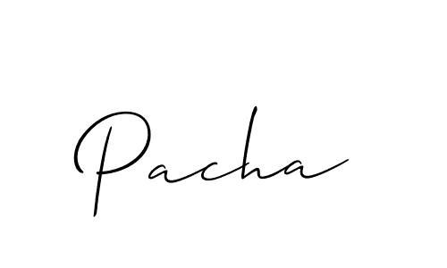 Pacha stylish signature style. Best Handwritten Sign (Allison_Script) for my name. Handwritten Signature Collection Ideas for my name Pacha. Pacha signature style 2 images and pictures png