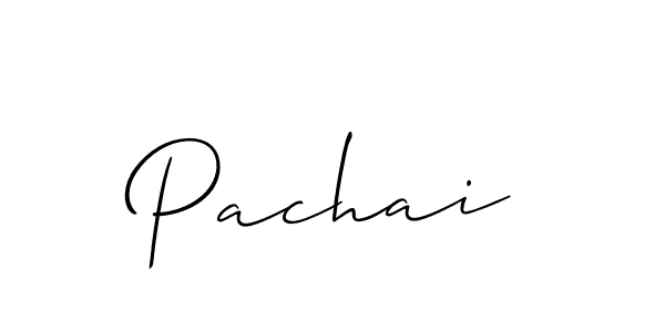 The best way (Allison_Script) to make a short signature is to pick only two or three words in your name. The name Pachai include a total of six letters. For converting this name. Pachai signature style 2 images and pictures png