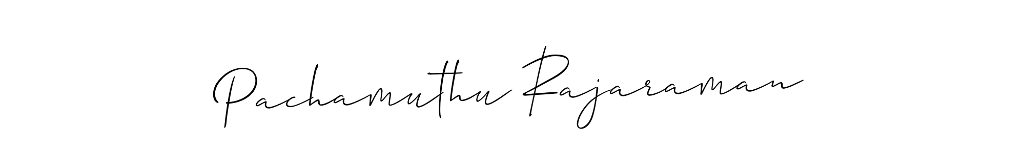 Also we have Pachamuthu Rajaraman name is the best signature style. Create professional handwritten signature collection using Allison_Script autograph style. Pachamuthu Rajaraman signature style 2 images and pictures png