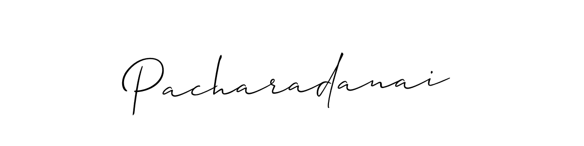 Design your own signature with our free online signature maker. With this signature software, you can create a handwritten (Allison_Script) signature for name Pacharadanai. Pacharadanai signature style 2 images and pictures png