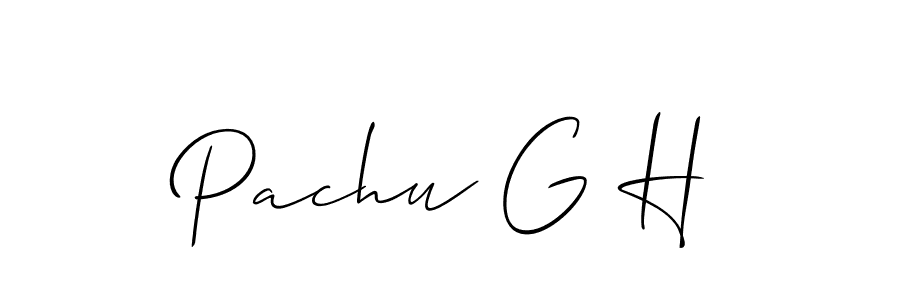 Also You can easily find your signature by using the search form. We will create Pachu G H name handwritten signature images for you free of cost using Allison_Script sign style. Pachu G H signature style 2 images and pictures png