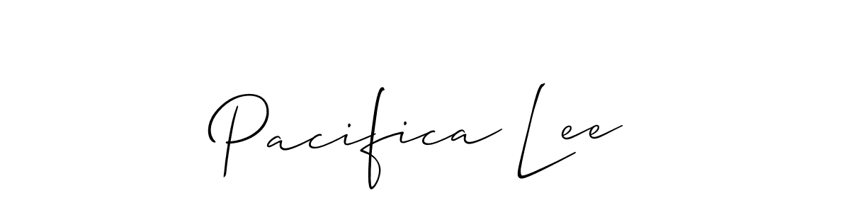 Pacifica Lee stylish signature style. Best Handwritten Sign (Allison_Script) for my name. Handwritten Signature Collection Ideas for my name Pacifica Lee. Pacifica Lee signature style 2 images and pictures png