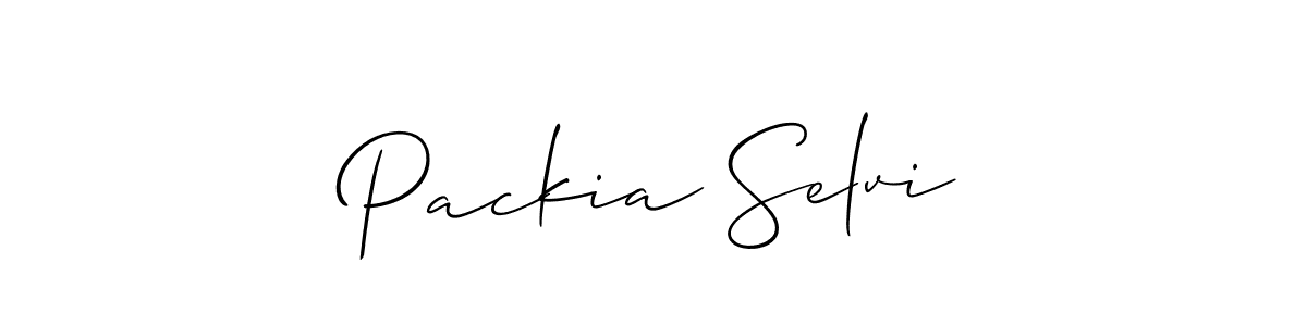 Similarly Allison_Script is the best handwritten signature design. Signature creator online .You can use it as an online autograph creator for name Packia Selvi. Packia Selvi signature style 2 images and pictures png