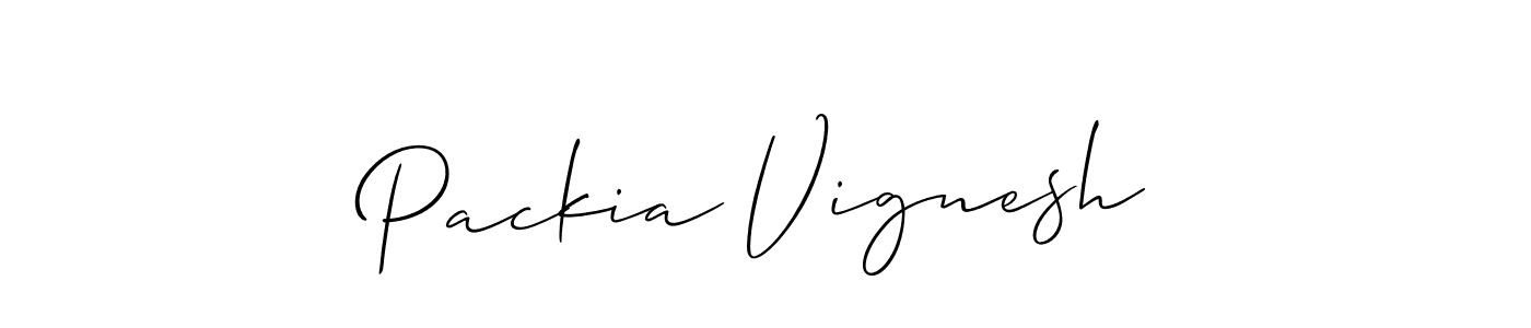 Allison_Script is a professional signature style that is perfect for those who want to add a touch of class to their signature. It is also a great choice for those who want to make their signature more unique. Get Packia Vignesh name to fancy signature for free. Packia Vignesh signature style 2 images and pictures png