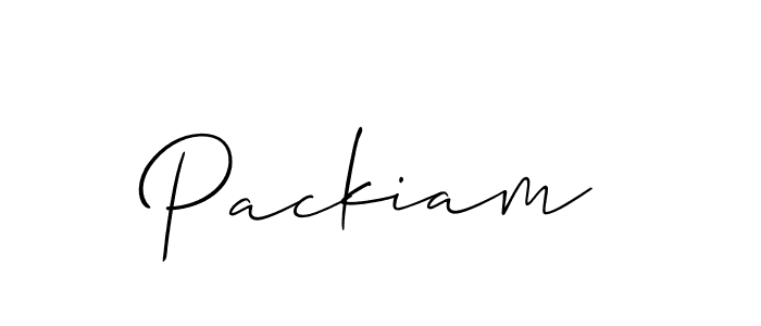 if you are searching for the best signature style for your name Packiam. so please give up your signature search. here we have designed multiple signature styles  using Allison_Script. Packiam signature style 2 images and pictures png