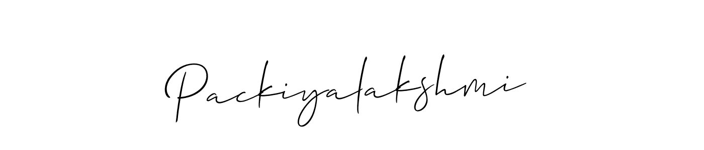 Create a beautiful signature design for name Packiyalakshmi. With this signature (Allison_Script) fonts, you can make a handwritten signature for free. Packiyalakshmi signature style 2 images and pictures png