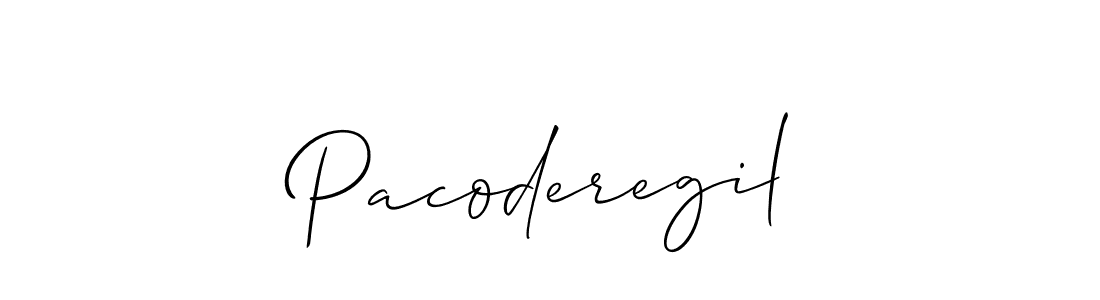 Make a beautiful signature design for name Pacoderegil. Use this online signature maker to create a handwritten signature for free. Pacoderegil signature style 2 images and pictures png