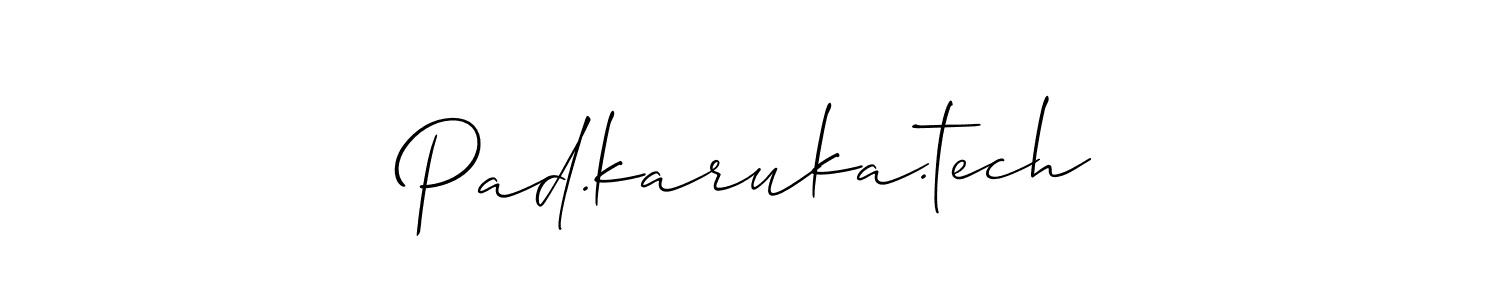It looks lik you need a new signature style for name Pad.karuka.tech. Design unique handwritten (Allison_Script) signature with our free signature maker in just a few clicks. Pad.karuka.tech signature style 2 images and pictures png