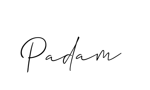 Create a beautiful signature design for name Padam. With this signature (Allison_Script) fonts, you can make a handwritten signature for free. Padam signature style 2 images and pictures png