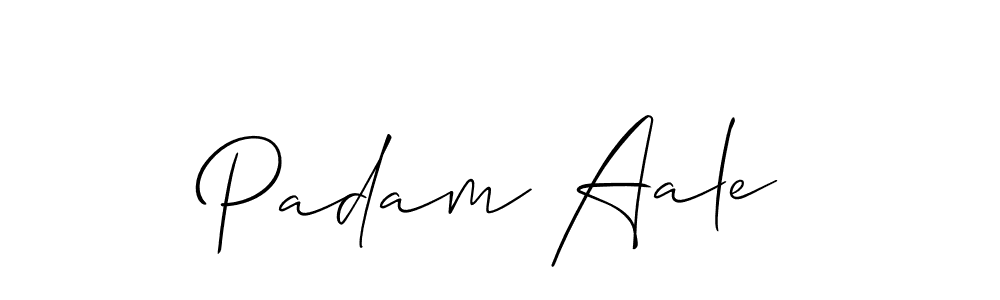 Allison_Script is a professional signature style that is perfect for those who want to add a touch of class to their signature. It is also a great choice for those who want to make their signature more unique. Get Padam Aale name to fancy signature for free. Padam Aale signature style 2 images and pictures png