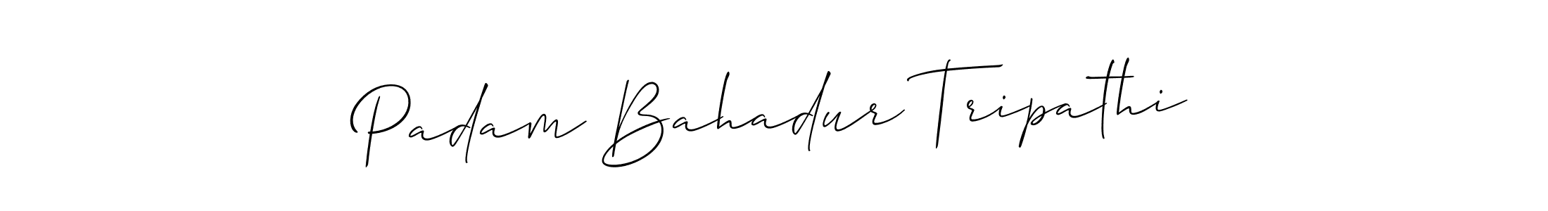 Padam Bahadur Tripathi stylish signature style. Best Handwritten Sign (Allison_Script) for my name. Handwritten Signature Collection Ideas for my name Padam Bahadur Tripathi. Padam Bahadur Tripathi signature style 2 images and pictures png